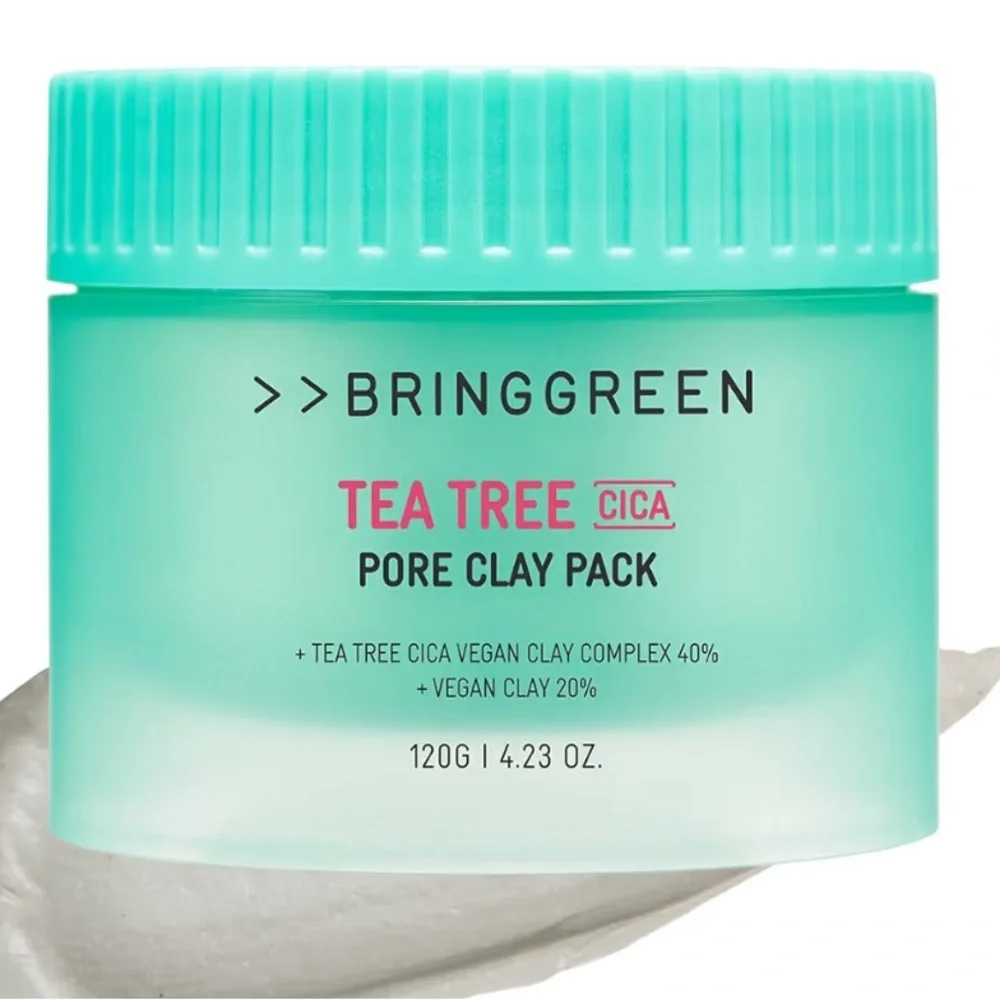 NWT BRING GREEN Tea Tree Cica Pore Clay Pack - Aqua